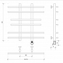 Полотенцесушитель электрический Secado Турин 2 60x20x70 черный матовый
