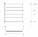 Полотенцесушитель водяной Secado Верона 2 60x60 черный матовый