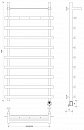 Полотенцесушитель электрический Secado Понтида 1 КСП 120x40x50 белый матовый