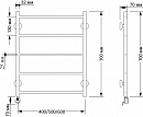 Полотенцесушитель электрический латунный Secado Триада 1 плюс 60x70 бронза