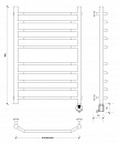 Полотенцесушитель электрический Secado Агата 4 80x50 графит