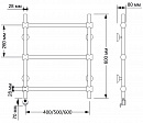 Полотенцесушитель электрический латунный Secado Флоренция 2 60x60 бронза
