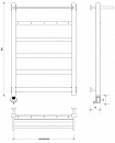 Полотенцесушитель электрический Secado Комано 1 КСП 80x40 белый матовый