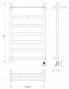 Полотенцесушитель электрический Secado Комано 1 КСП 100x50 сатин