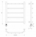 Полотенцесушитель электрический Secado Агата 1 К 60x40 хром