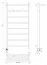 Полотенцесушитель электрический Secado Триада 1 КСП 100x60 графит