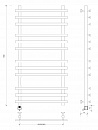 Полотенцесушитель электрический Secado Понтида плюс 100x60x70 хром