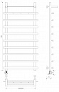 Полотенцесушитель электрический Secado Понтида 1 КСП 120x40x50 белый матовый