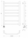 Полотенцесушитель электрический Secado Агата 2 80x50 белый матовый