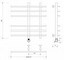 Полотенцесушитель электрический Secado Турин 3 60x20x60 черный матовый