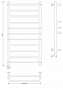 Полотенцесушитель водяной Secado Модена 2 100x40 белый матовый