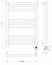 Полотенцесушитель электрический Secado Корато 3 80x50 белый матовый