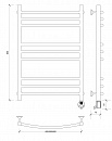 Полотенцесушитель электрический Secado Милан 3 80x40 белый матовый