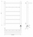 Полотенцесушитель электрический Secado Триада 1 КСП 80x40 черный матовый