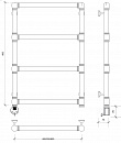 Полотенцесушитель электрический латунный Secado Фалерони 1 60x80 бронза