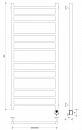Полотенцесушитель электрический Secado Триада 3 120x60 графит