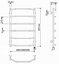 Полотенцесушитель электрический латунный Secado Агата 1 50x80 бронза