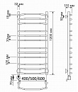 Полотенцесушитель электрический латунный Secado Агата 2 40x120 бронза