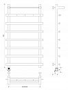 Полотенцесушитель электрический Secado Понтида 1 КСП 100x60x70 золото матовое