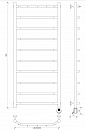 Полотенцесушитель электрический Secado Агата 1 К 120x60 черный матовый