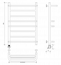 Полотенцесушитель электрический Secado Верона 2 80x40 графит