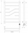 Полотенцесушитель электрический Secado Риволи СП 80x40 графит