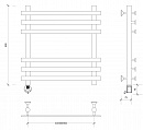 Полотенцесушитель электрический Secado Понтида Плюс 60x60x70 черный матовый