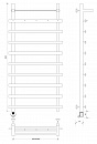 Полотенцесушитель электрический Secado Понтида 1 КСП 120x40x50 золото матовое