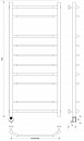 Полотенцесушитель электрический Secado Агата 2 120x50 черный матовый