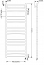 Полотенцесушитель электрический латунный Secado Триада 3 40x120 бронза