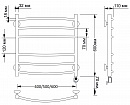 Полотенцесушитель электрический латунный Secado Милан 3 60x60 бронза