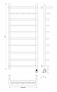 Полотенцесушитель электрический Secado Мерида 1 КСП 120x60 золото матовое
