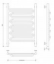 Полотенцесушитель электрический Secado Валенсия 3 80x60 хром