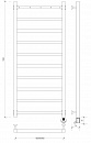 Полотенцесушитель электрический Secado Корсико 1 К 120x40 белый матовый