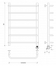 Полотенцесушитель электрический Secado Мерида 1 80x50 белый матовый