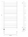 Полотенцесушитель электрический Secado Мерида 3 100x50 черный матовый