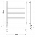 Полотенцесушитель электрический Secado Корсико 1 60x40 белый матовый