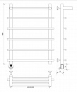 Полотенцесушитель электрический Secado Турин 1 СП 80x40 белый матовый