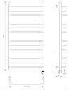 Полотенцесушитель электрический Secado Мерида 3 100x50 черный матовый
