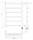 Полотенцесушитель электрический Secado Агата 1 К 80x60 хром