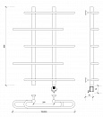 Полотенцесушитель электрический Secado Венеция 4 80x20x80 черный матовый