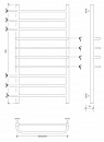 Полотенцесушитель водяной Secado Триест 120x50 черный матовый