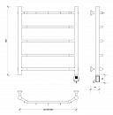 Полотенцесушитель электрический Secado Агата 1 К 60x40 хром