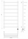 Полотенцесушитель электрический Secado Мерида 2 СП 100x60 белый матовый