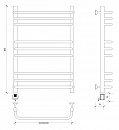 Полотенцесушитель электрический Secado Мерида 3 80x50 хром