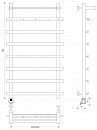Полотенцесушитель электрический Secado Понтида 1 КСП 100x60x70 белый матовый