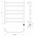 Полотенцесушитель электрический Secado Агата 2 60x60 черный матовый