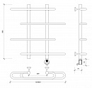 Полотенцесушитель электрический Secado Венеция 4 60x20x80 черный матовый