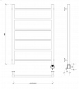Полотенцесушитель электрический Secado Триада 1 80x60 черный матовый
