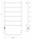 Полотенцесушитель электрический Secado Мерида 1 80x50 белый матовый